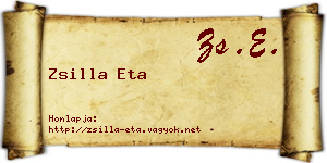 Zsilla Eta névjegykártya